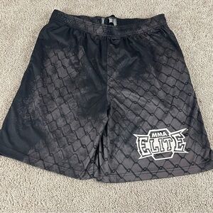 MMA Elite Shorts Mens Large Fight Board Cage Graphic Drawstring Lightweight 124
